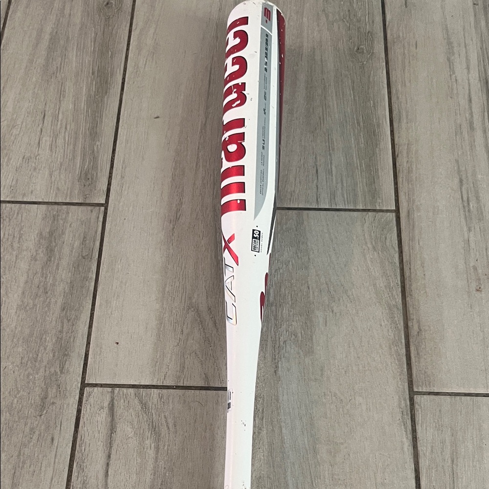 Marucci CAT X Baseball Bat - White with Red Graphics. Bbcor 32.5 / 29.5